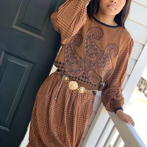 Vintage 80s UMI Coll Anne Crimmins Sweater Skirt set